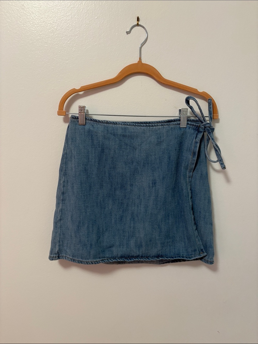 Only Denim Wrap Mini Skirt - Blue